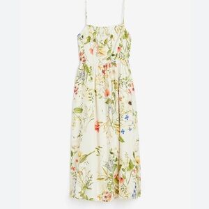Floral Linen Blend strappy sundress